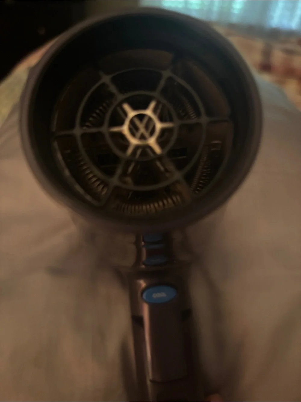 Compact Gray Travel Hair with Retractable Power Cord